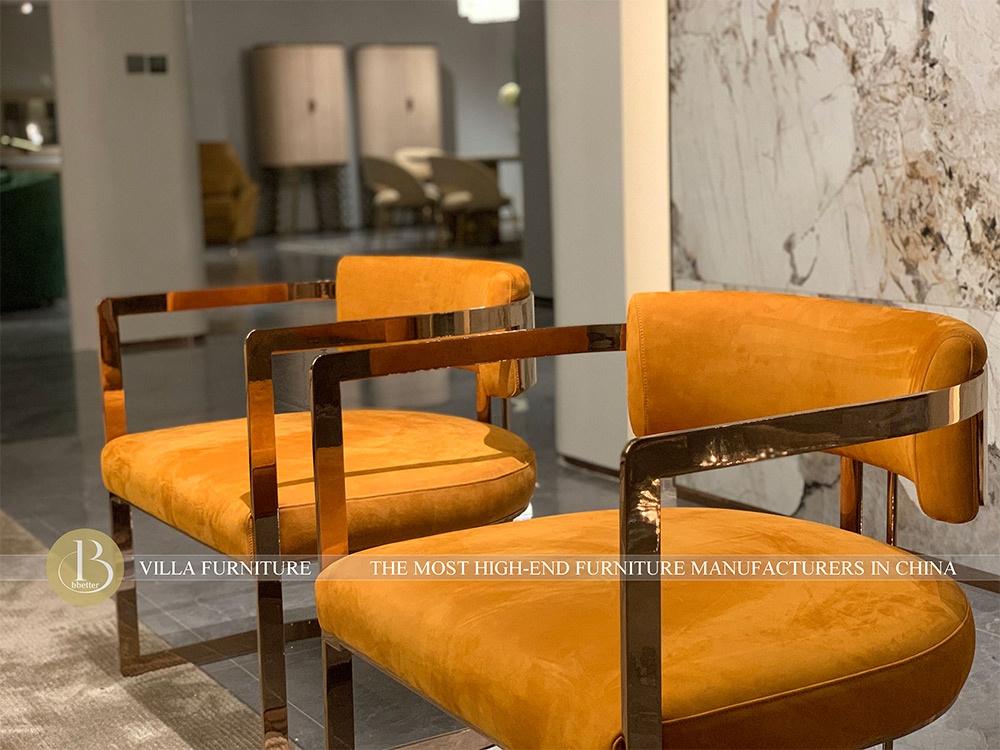Orange Nubuck Leather Luxury Italian Sofa Chair